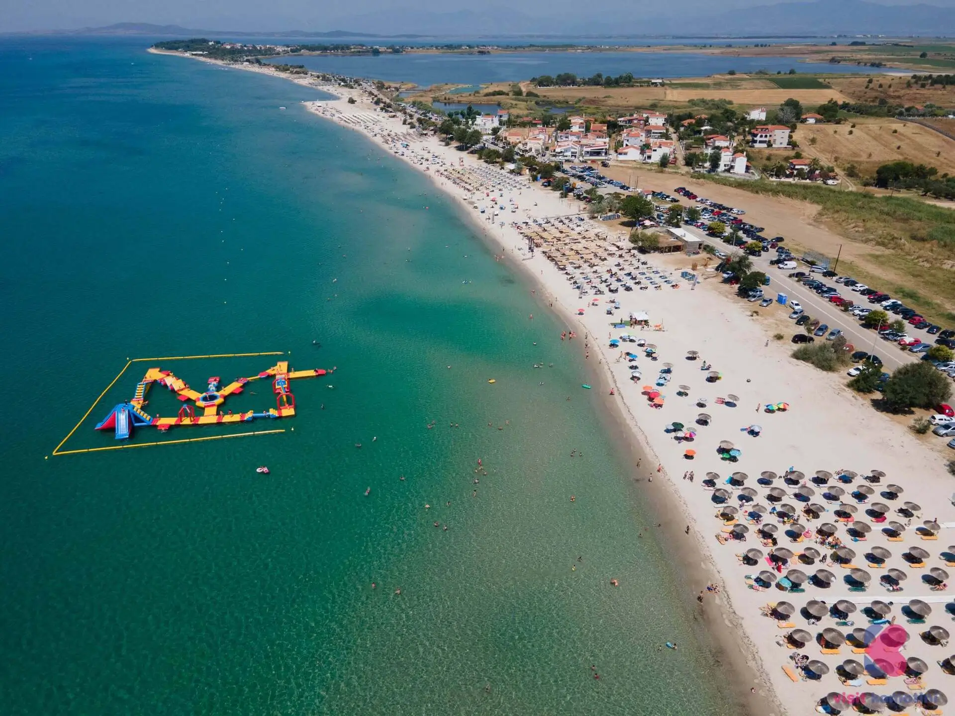 Beautiful sandy beach in Fanari Greece